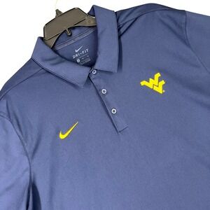 West Virginia Nike Golf Polo Shirt Dri-FIT Mountaineers NCAA Sporty Mens XL